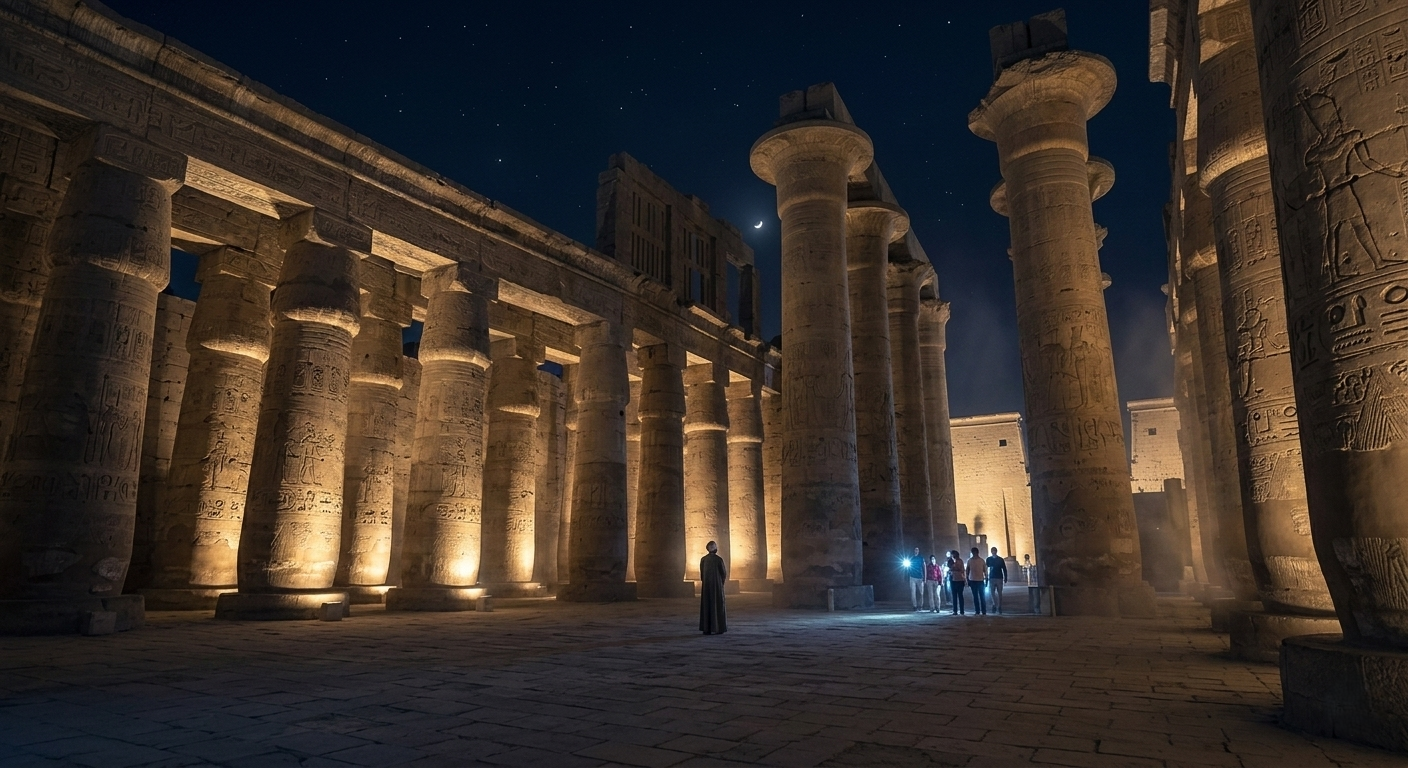 Night at Karnak Temples
